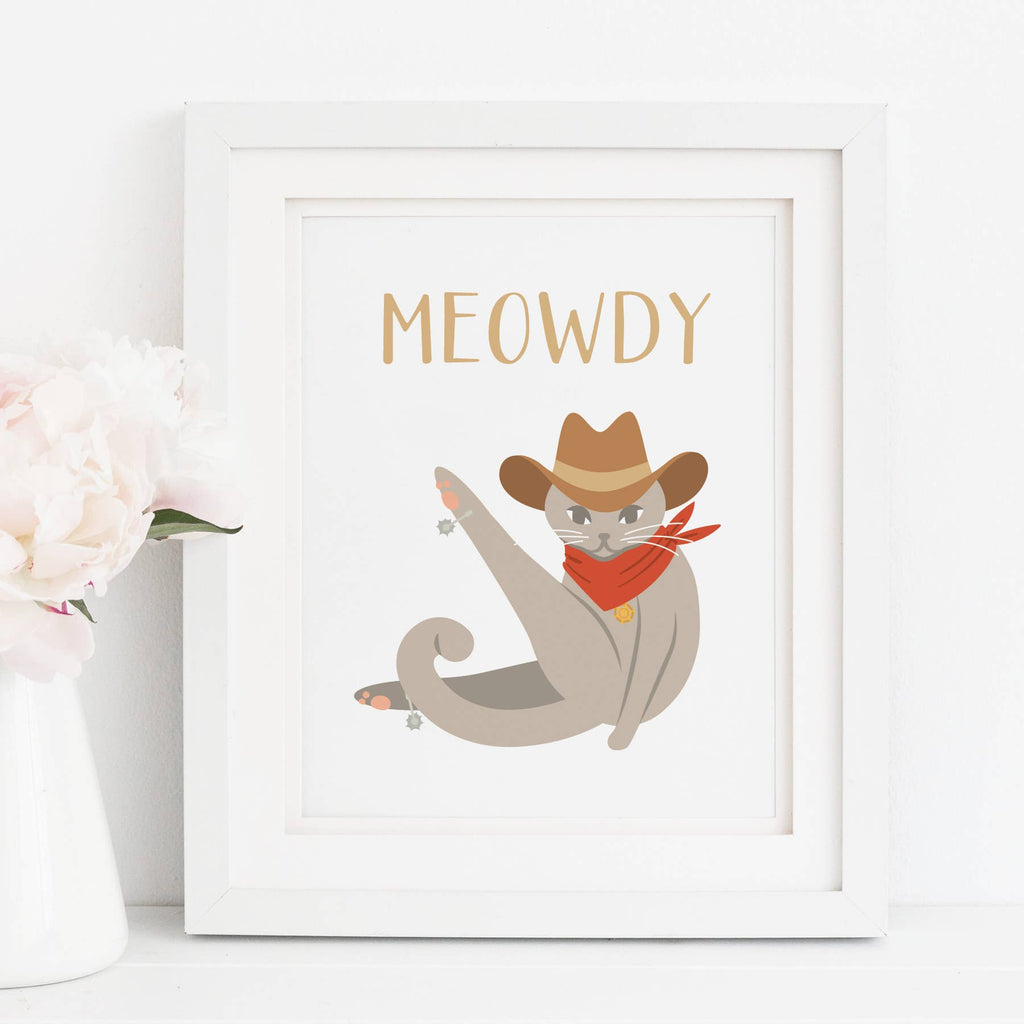 Meowdy Art Print