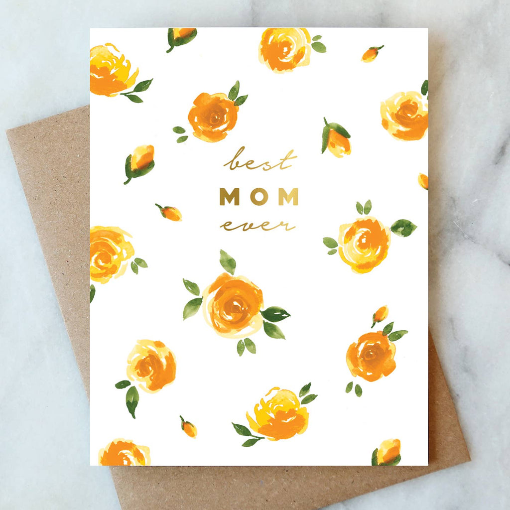 Best Mom Ever Roses Card
