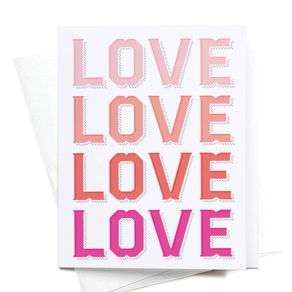 Love Love Love Love Greeting Card