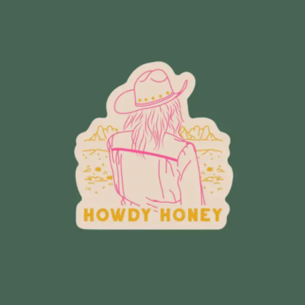 Howdy Honey Mini Sticker