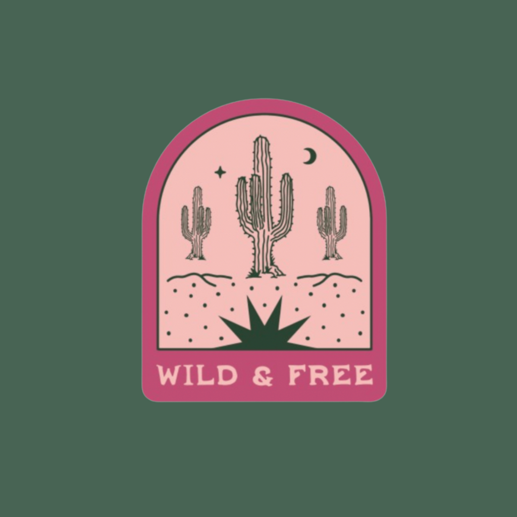 Wild and Free Mini Sticker